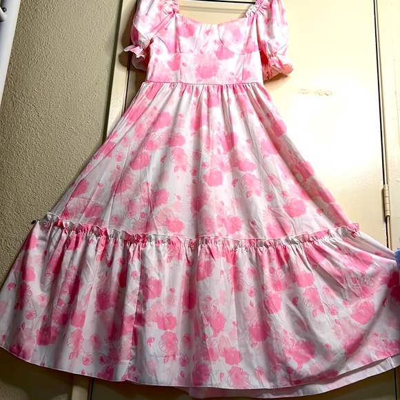 Stylish pink and white knee-length underwear without tears and problems, size M - Picture 3 of 7